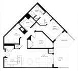 2 Bed E floor plan District 1860