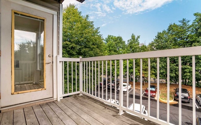 Private balcony with wooded view
