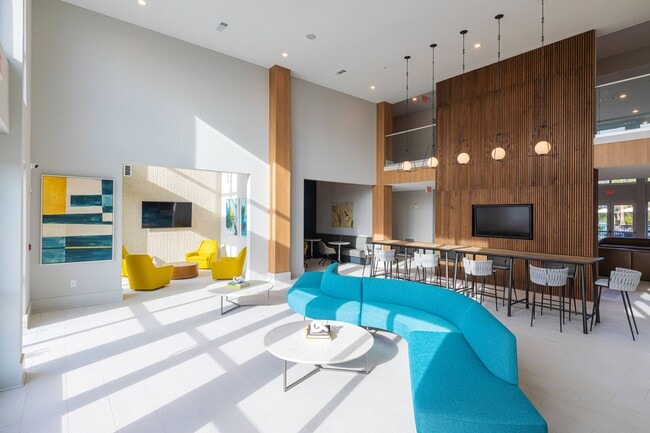 Clubhouse Seating Area - Comfortable resident space for relaxing, working, meeting friends or gathering with neighbors.