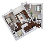 Picasso U2E-P | 2 bed / 2 bath