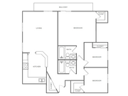 3 Bedroom 2 Bathroom C1r | from 1300 sq ft