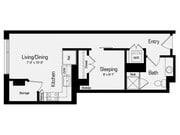 S1 | 1 bed 1 bath | 556 Sq. Ft
