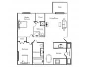 2 Bed - 2 Bath - 950 sq. ft.