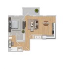 Almond HVL | 1x1 | 799 sf
