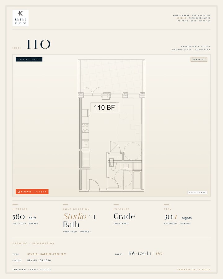 1 Bedroom Suite · 580 sq ft - 1 Bedroom Suite · 580 sq ft Unit 110