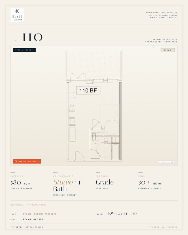 Building Photo - 1 Bedroom Suite · 580 sq ft Unit 110