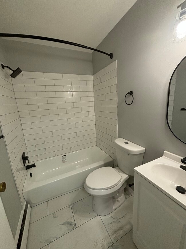 Updates bathroom in 1-bedroom