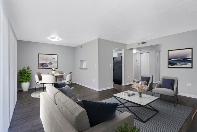 1 Bed 1 Bath Living Room