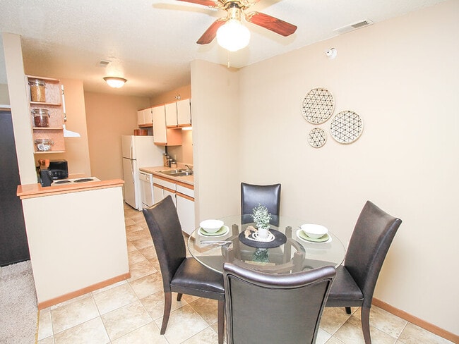 Dining area attached to kitchen