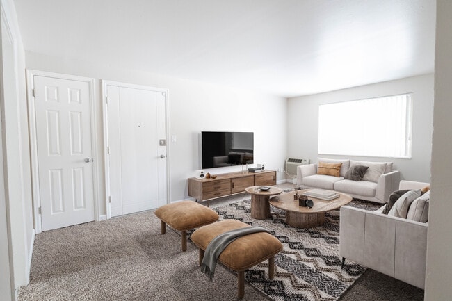 2 BR, 1 BA - Living Room - Kipling Village Apartments