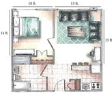 1BR/1BA