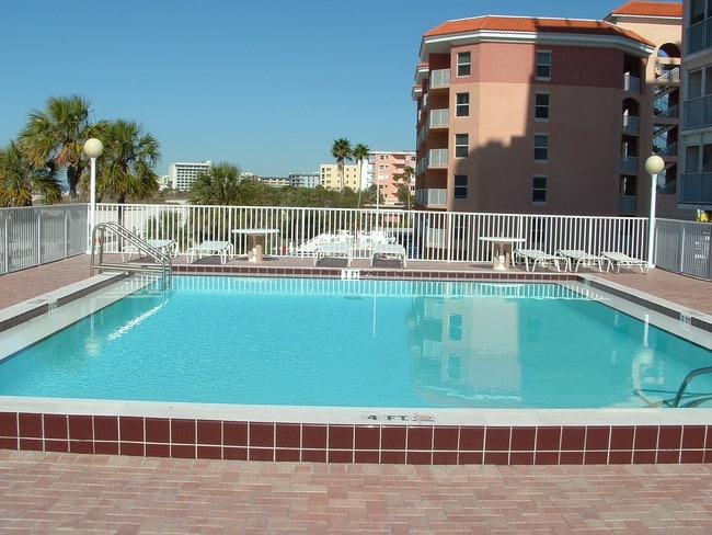 Heated pool looking north