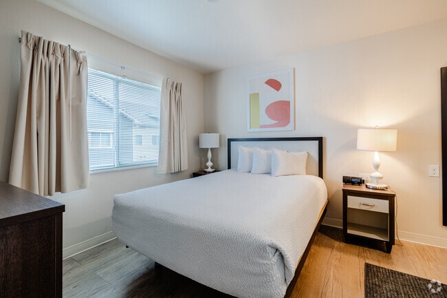 2BR, 2BA - 750SF - Master Bedroom - WaterWalk Wichita - Downtown