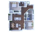 TwoBedTwoBath1060Sft