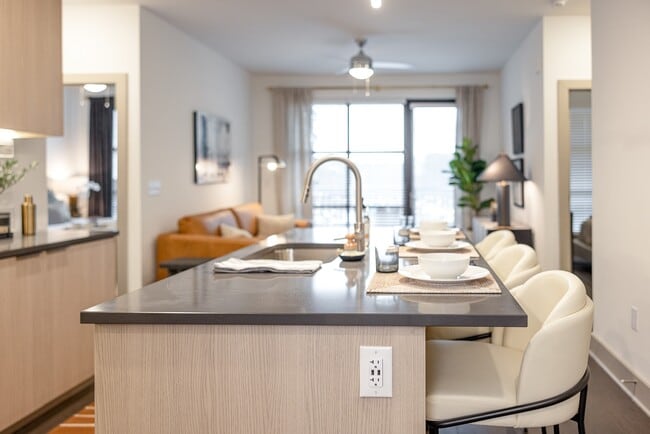 Open layout with bright, stylish interiors.