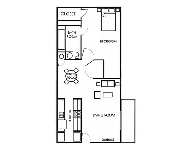 1 bed 1 bath
