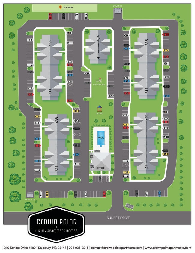 Crown Point at Sunset Drive Salisbury Apartments Salisbury, NC
