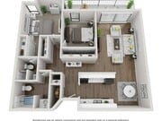 Two Bedroom Two Bath Floorplan