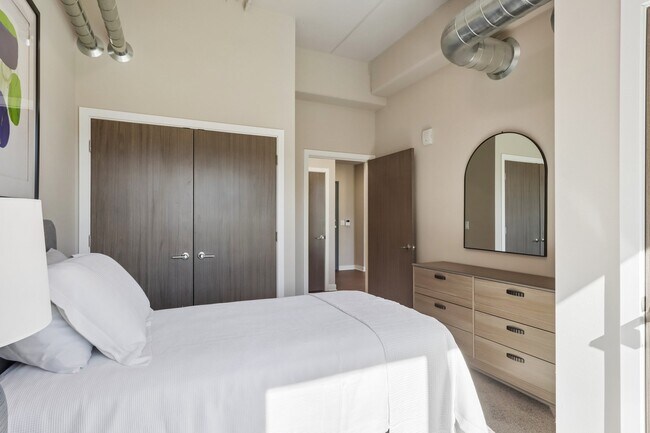 The View at Huxley Yards Apartments in Madison, WI Bedroom Interior View with Closet