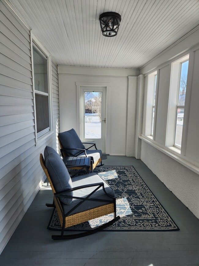 Enclosed front porch