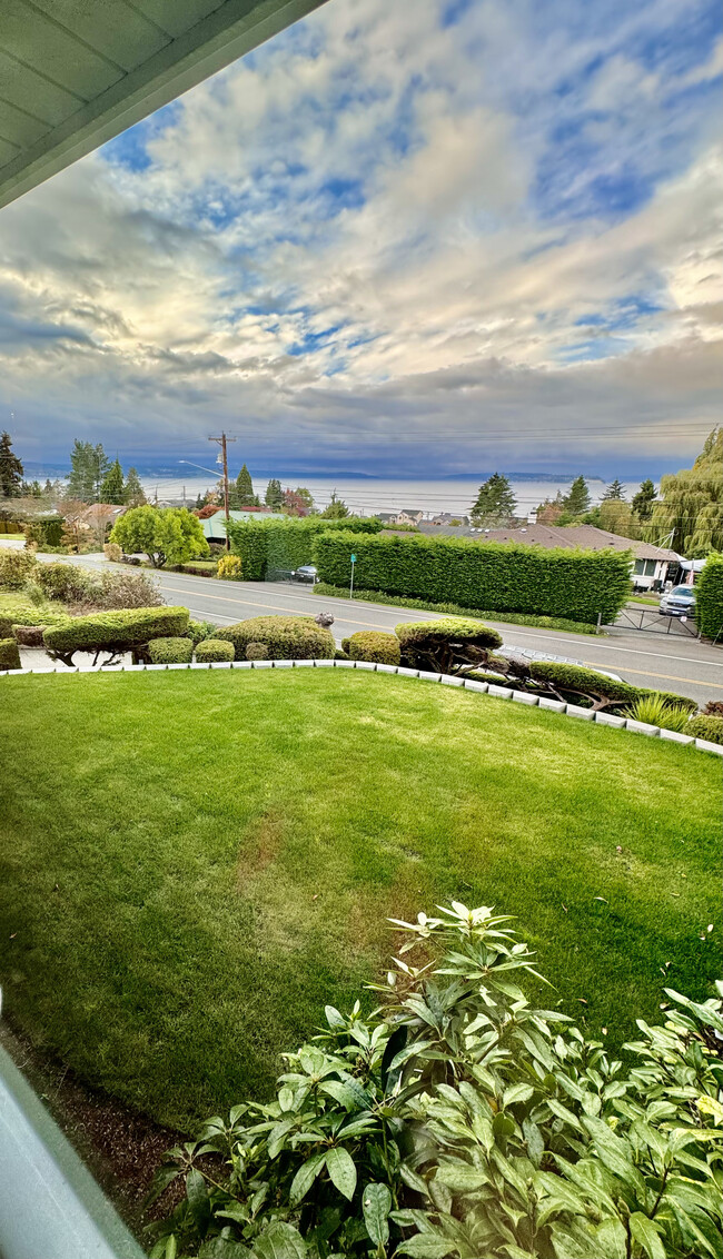 Sound View from Unit B Living Room Window - 3402 W Mukilteo Blvd Apartments Unit B