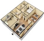 2 bedroom garden