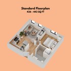 1-Bedroom Floorplan