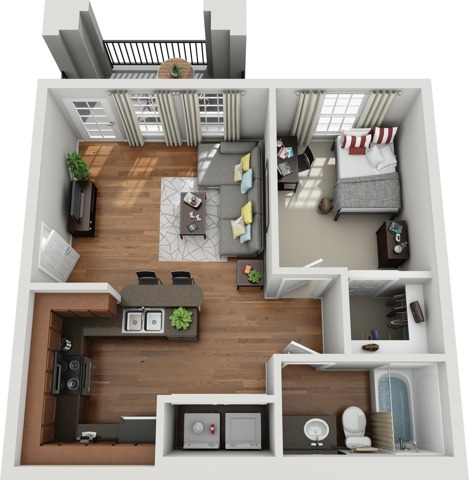 1x1 - 1BR/1BA