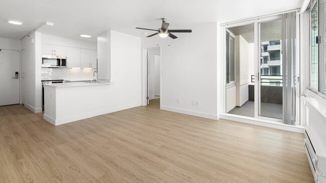 Living Room with Balcony and Hard Surface Flooring - SoMa Square
