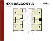 4x4 Balcony A