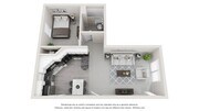 A 3D floor plan rendering of The Peak.