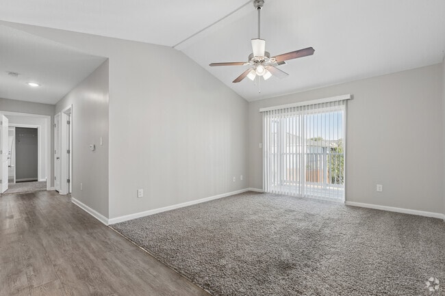 2BR, 2BA - 1,100SF - Living Room - Moss Creek