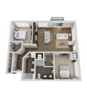 Piper (C1) 2 habitaciones - 1.199 ft²