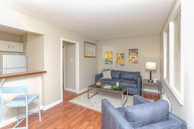 BELLAGIO, 1 HABITACIÓN, 1 BAÑO - Sala de estar - BelleFontaine Apartment Homes