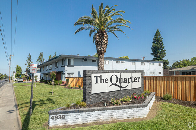 Monument Sign - The Quarter Rental