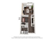 Pearl - Standard Studio / 1 Bath 498 sq. ft. AVAILABLE NOW