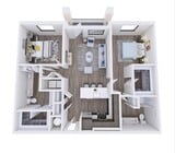 2 Bedroom, 2 Bathroom