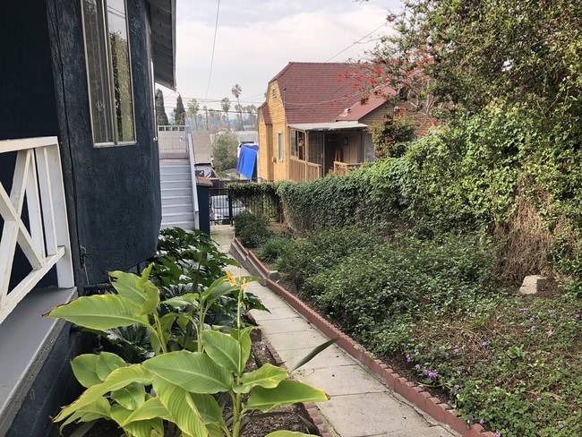 Walk way to parking area