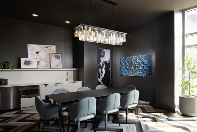 Resident lounge with entertaining kitchenette and ample seating