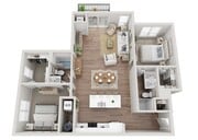 Floor Plan 2BR C2 | Seasons at Hoffman Estates | Apartments in Hoffman Estates, IL