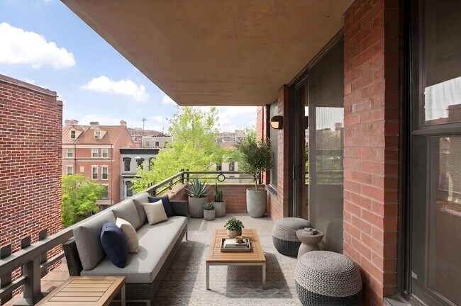 1633 Q apartment balcony (virtually staged)