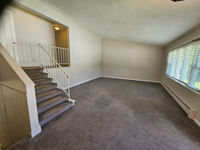 Living room with cathedral ceiling