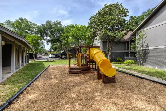 Experience fun and relaxation at Distinction Apartment Homes with our vibrant playground, perfect for families and children. Enjoy spacious living, beautiful grounds, and community amenities. Visit us today to find your new home!
