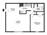 One Bedroom Floorplan
