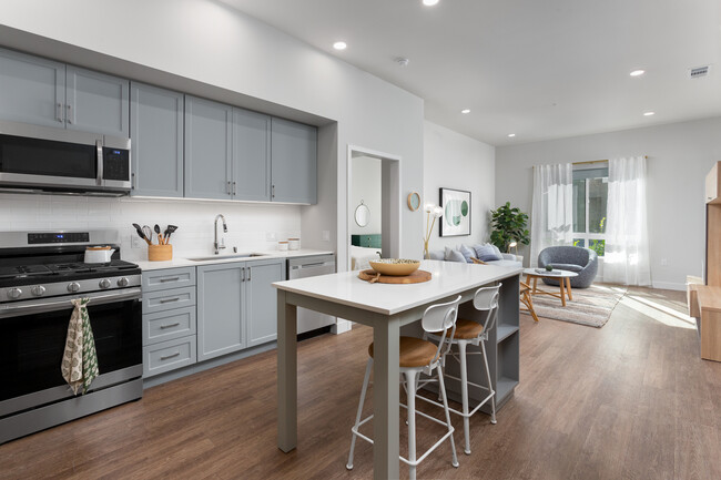 Building A Avalon Design kitchen and living area - Avalon Brea Place Apartments