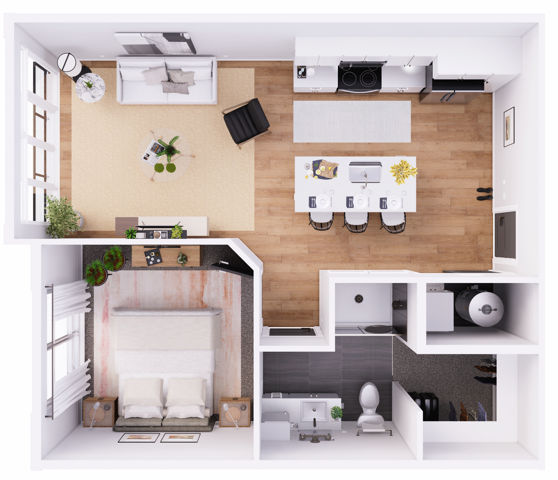 QT Tillmore-1B-2 630 - 3D Floorplan - Tillmore-1B-2