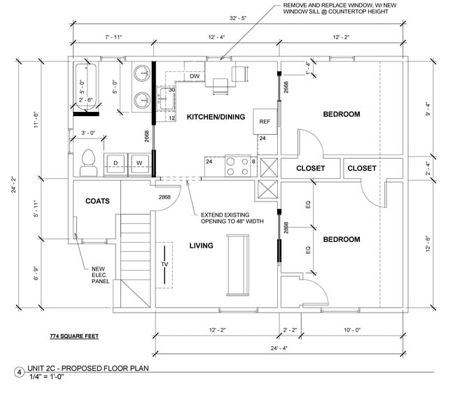 floor plan - 12 Library St Unit C