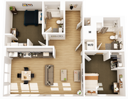 3D Floorplan - Unit B3