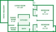 2BR/2BA