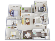 3 Bedroom, 2 Bathroom